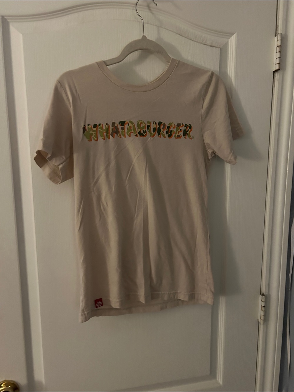 Kids Beige Graphic Tee with Multicolor Logo